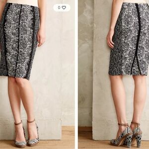 Beguile by Byron Lars Sombra Laser Cut Pencil Skirt fr Anthropologie Like New 4P
